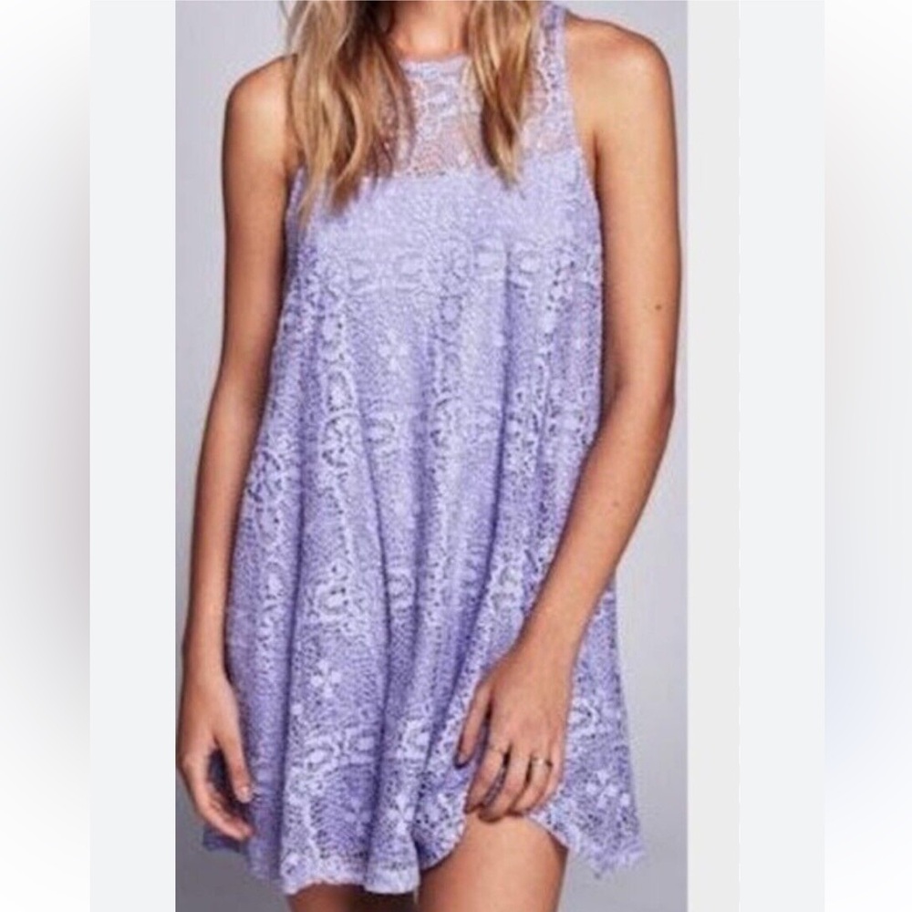 Free People Purple Lavender Lace Sleeveless Dress
Size L